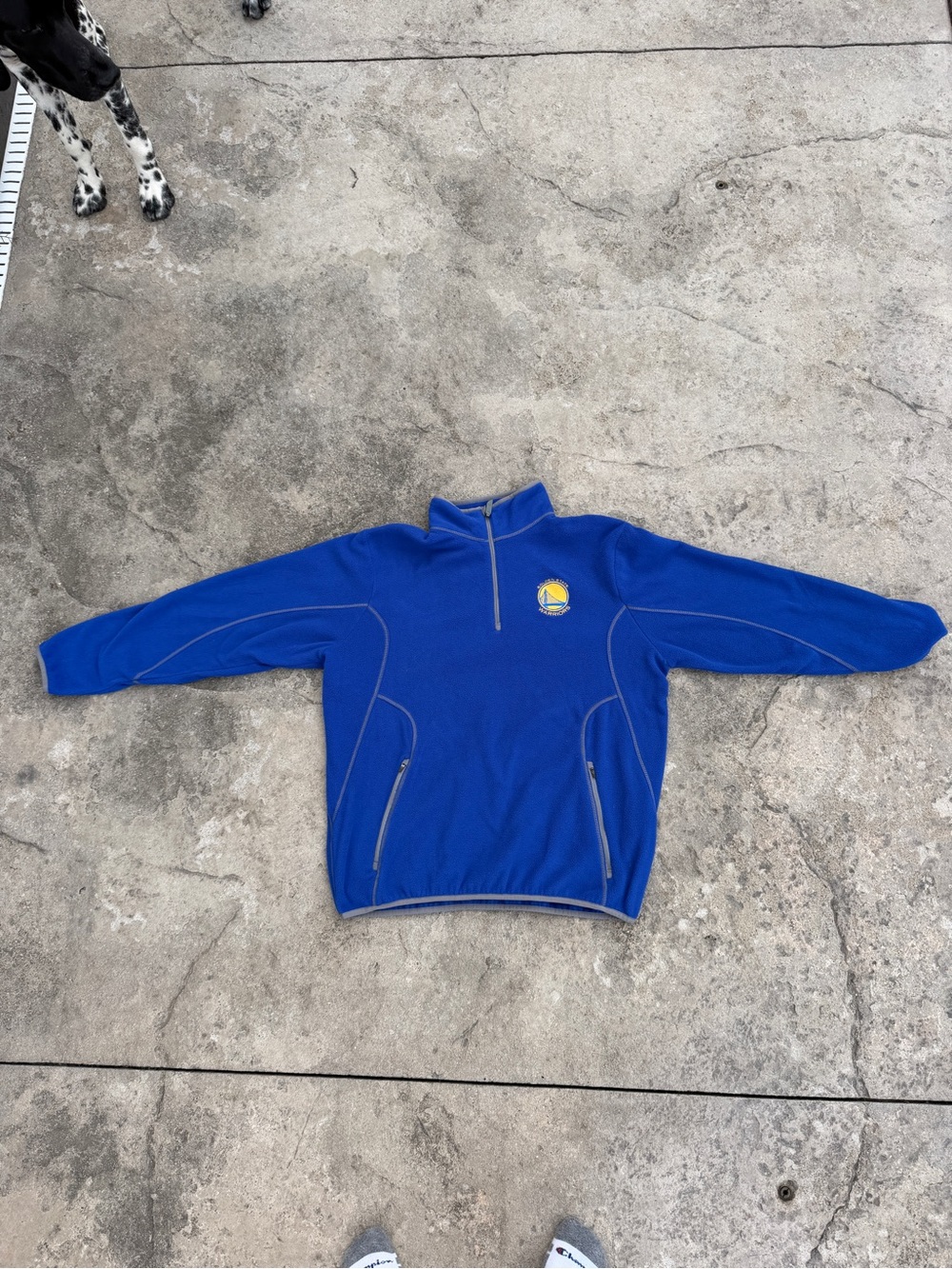Antigua Royal Blue Quarter-Zip Pullover with Team Patch
